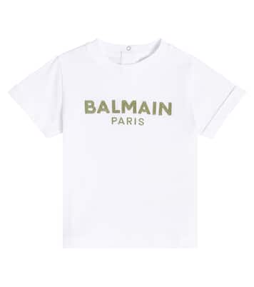 Baby T-Shirt aus Baumwoll-Jersey | Balmain Kids