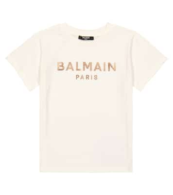 Camiseta en jersey de algodón con logo | Balmain Kids