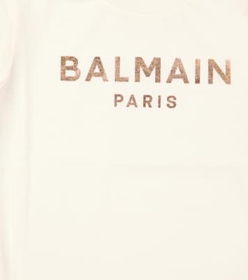 Camiseta en jersey de algodón con logo | Balmain Kids