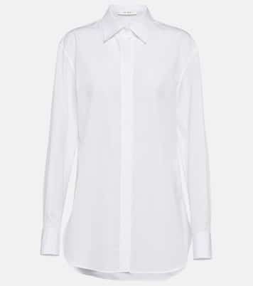 Camisa Derica de algodón y cachemir | The Row