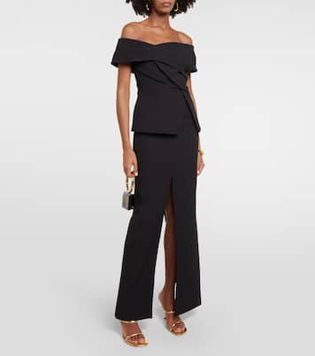 Elowen high-rise crêpe maxi skirt | Safiyaa