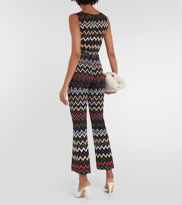 Pantaloni cropped a vita alta a zig-zag | Missoni