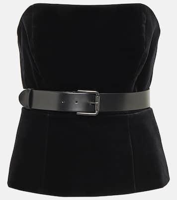 Bustier Giubba in velluto con cintura in pelle | Max Mara