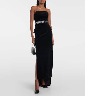 Bustier Giubba in velluto con cintura in pelle | Max Mara