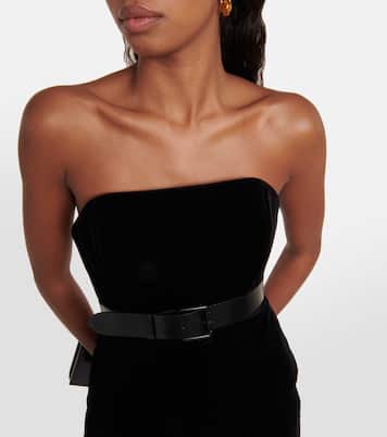 Bustier Giubba in velluto con cintura in pelle | Max Mara