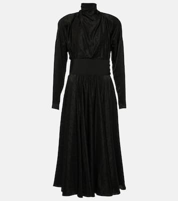 Abito midi in misto seta con fiocco | Alaïa
