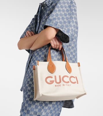 Borsa Mini in canvas con pelle | Gucci