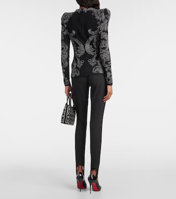 Top in jersey di misto cotone paisley | Balmain