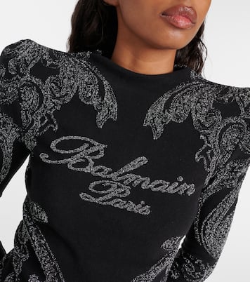 Top in jersey di misto cotone paisley | Balmain