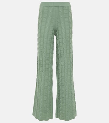 Kong cable-knit wool-blend straight pants | Acne Studios