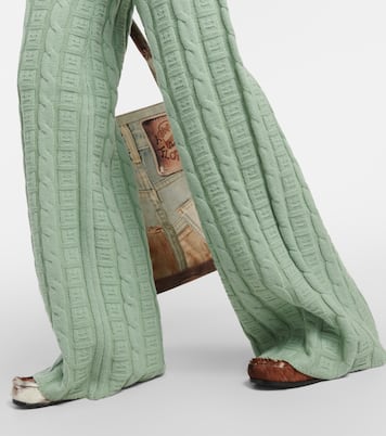 Kong cable-knit wool-blend straight pants | Acne Studios
