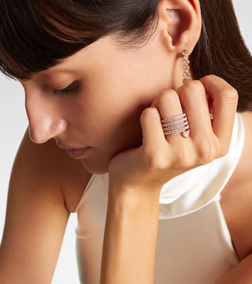 Ring Diamond Spiral Heart aus 18tk Roségold mit Diamanten | Shay Jewelry