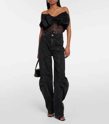 Bow-detail lace bodysuit | Rotate