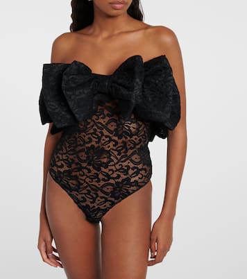 Bow-detail lace bodysuit | Rotate