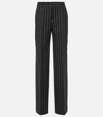 Pantalon ample rayé en laine vierge | Dolce&Gabbana