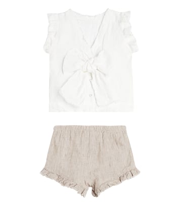 Bébé – Set chemise et short en lin | Il Gufo