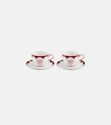 Jaipur set of 2 teacups and saucers | Aquazzura Casa