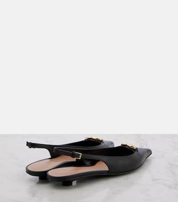 VLogo Signature leather slingback pumps | Valentino Garavani