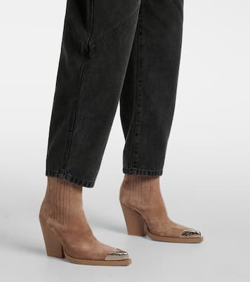 Stivaletti Dallas 100 in suede | Paris Texas