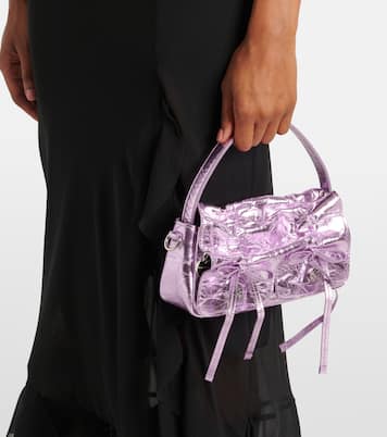 Schultertasche aus Metallic-Leder | Acne Studios
