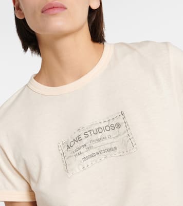 Camiseta de jersey de algodón con logo | Acne Studios