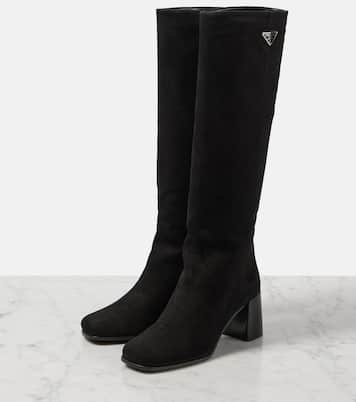 Bottes en daim à logo | Prada