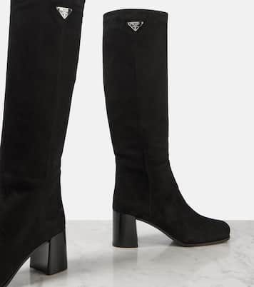 Bottes en daim à logo | Prada