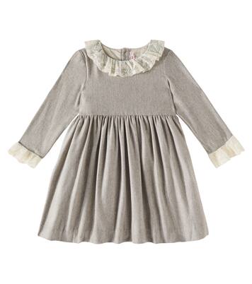 Abito Flavie in flanella con tulle | Bonpoint
