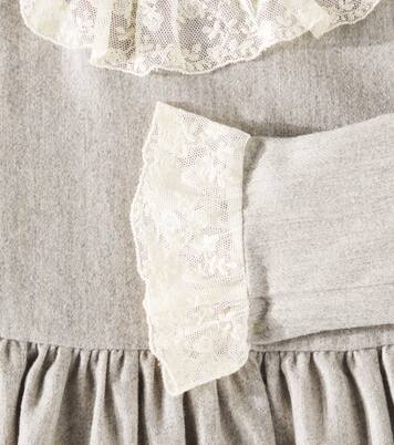 Abito Flavie in flanella con tulle | Bonpoint