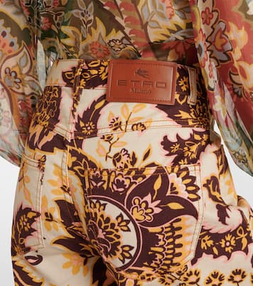 Jeans flared e vita alta con stampa | Etro