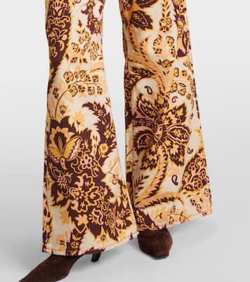 Jeans flared e vita alta con stampa | Etro