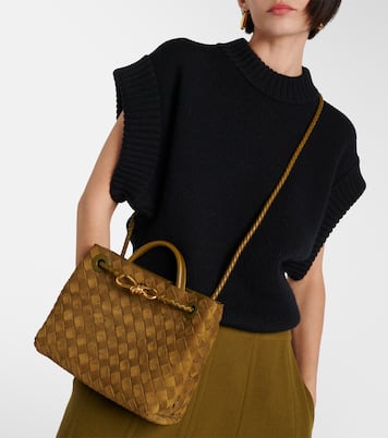 Sac Andiamo Intrecciato Small en daim | Bottega Veneta