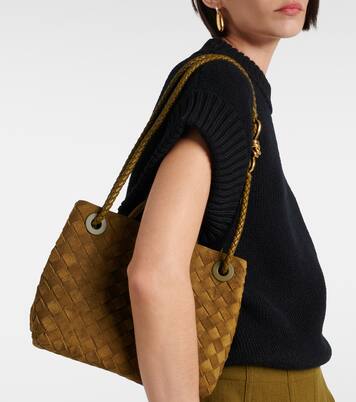 Sac Andiamo Intrecciato Small en daim | Bottega Veneta