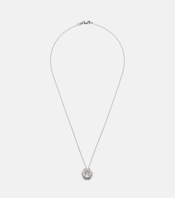 Collana Nut Pendant in oro bianco 18kt con diamanti | Ileana Makri