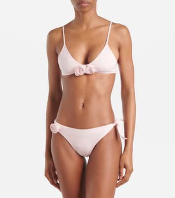 Slip bikini con applicazione floreale | Coperni