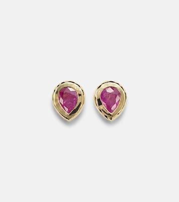 Boucles d'oreilles en or 18 ct et rubis | Octavia Elizabeth