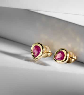 Boucles d'oreilles en or 18 ct et rubis | Octavia Elizabeth