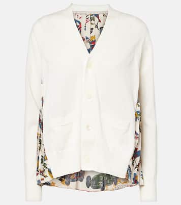 Cardigan in cotone con stampa | Sacai