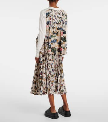 Cardigan in cotone con stampa | Sacai