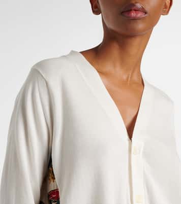 Cardigan in cotone con stampa | Sacai
