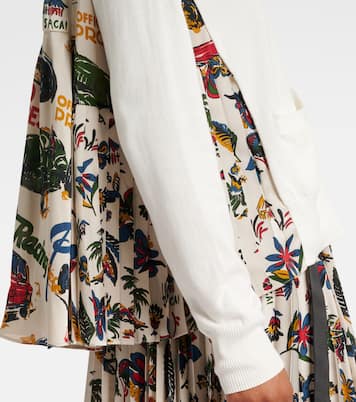 Cardigan in cotone con stampa | Sacai