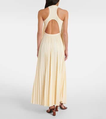 Vestido largo Verdier plisado con escote halter | Sportmax