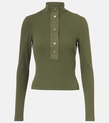 Pullover stile polo in cotone a coste | Gucci