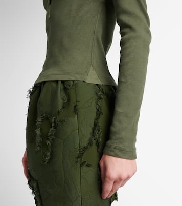 Pullover stile polo in cotone a coste | Gucci