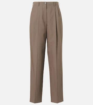 Pantalon droit Bryce en laine et soie | The Row