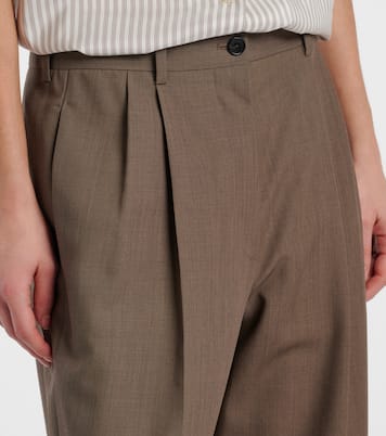 Pantalon droit Bryce en laine et soie | The Row