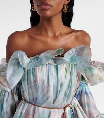 Minikleid Illuminate Flounce aus Seide | Zimmermann