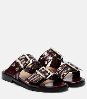 Faux leather sandals | Ganni