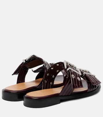 Faux leather sandals | Ganni