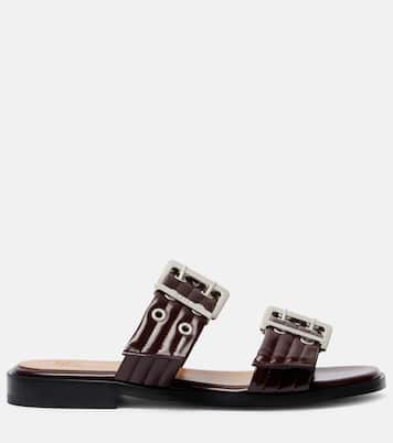 Faux leather sandals | Ganni